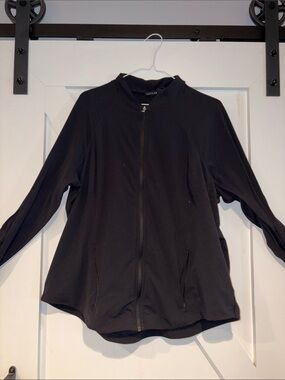 Athleta Black Full-Zip Bomber Jacket